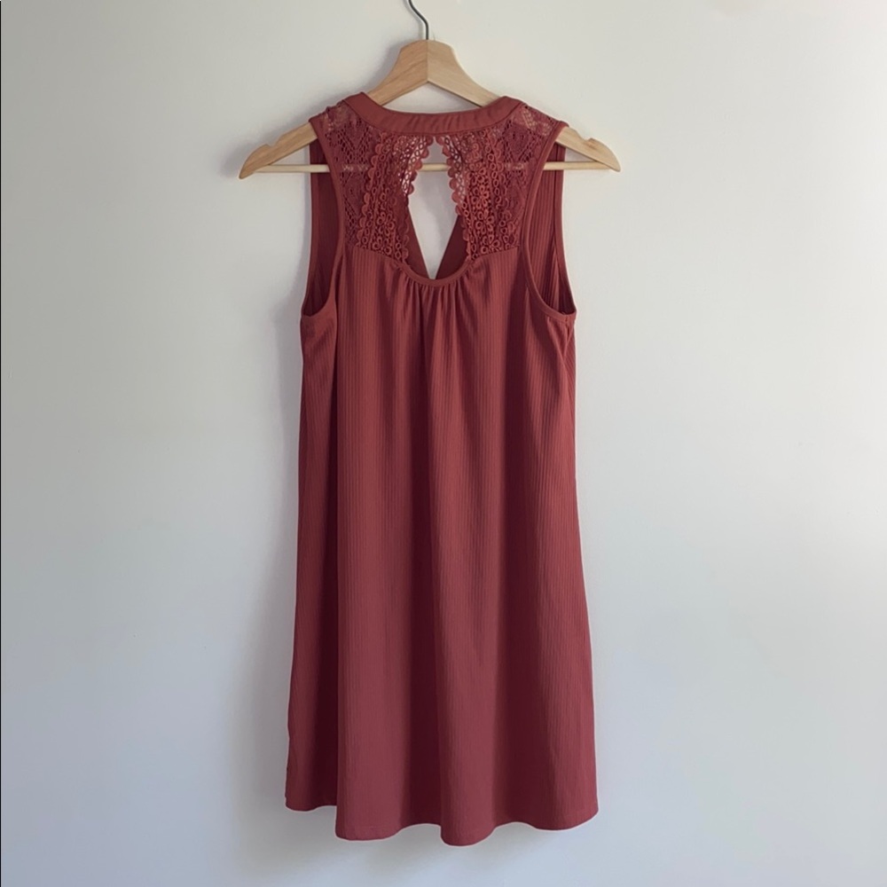 Hem & Thread Rust Mini Dress - Picture 3 of 6